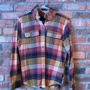 Patagonia Plaid Button-Up Shirt in Rust, Navy & Olive